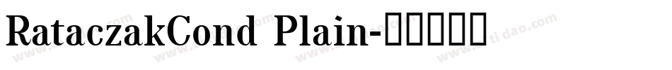RataczakCond Plain字体转换